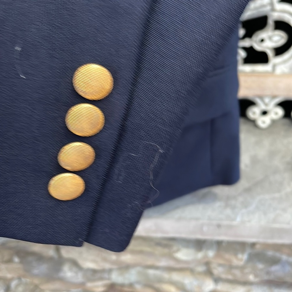 Lands End Boys School Uniform Hopsack Blazer, Deep Navy, NWT - Picture 4 of 4